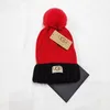 Wholesale High quality Winter caps Hats Women and men Beanies with Real Raccoon Fur Pompoms Warm Girl Cap snapback pompon beanie 6823