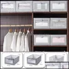 Storage Housekee Organization Home & Gardenstorage Ders Non Woven Clothing Boxes Foldable Underwear Box Household Space-Saving Wardrobe Der