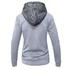Mäns Hoodies Sweatshirts Mens Coat Patchwork Casual Sweatshirt Vinter Långärmad Slim Pocket Fit Sport Tops High Street Wear