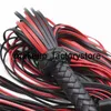 Massaggio Fetish BlackRed PU Leather Whip Flogger Maniglia Sculacciata Paddle Knout Flirt BDSM Gioco per adulti Giocattoli erotici per donne Coppie