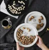 Organizzazione per la conservazione della cucina Nordic Simple Plastic Dessert Vassoio da portata Tè Colazione Pane Snack Piatti Piatti rotondi Accessori Cosmetici