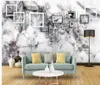 Wallpapers Modern Wallpaper For Living Room Map Personality Stone Letters TV Background Wall