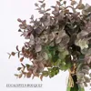 装飾的な花の花輪12pcs人工植物偽のユーカリブーケグリーンシュラブブッシュホームウェディングパーティーガーデンデコレーション