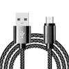 Micro USB Cabos Metal Rápido Dados Carregando Nylon Sync Telefone Móvel Android Cabo Cabo para Samsung Sony HTC LG Tipo de Android Tipo C Braided Wire 1M 2M 3M