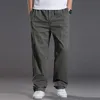 Pantalones informales de primavera y verano para hombre, pantalones holgados con bolsillo y cremallera a la moda, tallas grandes Xl-6xl 210707