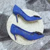 blue crystal high heels