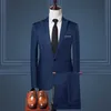 2021 Mode Affaires Loisirs Coréen Costume Pour Hommes Ensemble P37 X0909