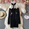 Women's Winter Dress Pleated Halter Neck Strapless Folds Slim Velvet Sexy Nightclub Hip Female Mini Vestios C011 210507