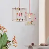 Modern Altın Demir Avize Yaratıcı Ülke Restoranı Bird Cage Art E27 Dekoratif Aydınlatma Oturma Odası Yatak Odası Çalışması Kafe Kolye Lambaları