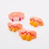 Fake Teeth Halloween Party Prank Toys Simulation Rotten Zombie Yellow Tooth Funny Tricky False Vampire Denture Masquerade Cosplay Trick Props Spoof Toy Joke Fun