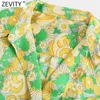 Zevity Women Vintage Floral Print Casual Slim Mini Shirt Klänning Kvinna Chic Långärmad Bow Tied Wrap Kimono Vestidos DS83 210623