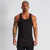 New Plain Cotton Bodybuilding Sleeveless Shirts Gym Tank Top Men Fitness Tops Mens Singlets Street Workout Vest Fitness Clothes 210421