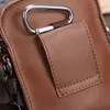 Męskie Mini Skórzane Torby Na Ramię Mała Moda Rozrywka Vintage PU Talii Crossbody Torba na telefon Kluczowy