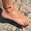Perline trasparenti placcate in argento Caviglie Catena a piedi nudi Beach Star Cavigliera Bracciale gioielli cavigliera sulla gamba