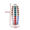 Coffee Pod Holder Dispenser 40pcs Nespresso Capsule Dispensing Stand Tower Pods Storage Fits 210423