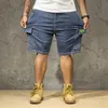 Short en jean pour hommes été grande taille 6xl 7XL décontracté ample Stretch Cowboy taille haute court Jean mâle grande culotte 210713