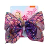 8inch 2019 인어 jojo siwa bows 아기 머리 록 디자이너 큰 여자 머리 클립 아이 머리카락 어린이 바레 츠