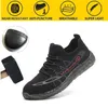 Safety Shoes Wear Non-slip Steel Header Lightweight Anti-smashing Anti-piercing for Men Work Boots 211217