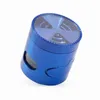 2021 Tobacco Herb Grinder 4 layer 63mm zinc alloy Razor-sharp Teeth pollen press catcher metal grinders With Cabinet Door Clear window DHL