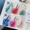 Shiny Wristband Marble Back Case for Samsung A12 A32 A52 A72 5G A51 A71 A22 A82 A31 A02S A21S S20lite S20FE S21FE S21 Plus S20 Ultra Glitter Clear Protective Shell
