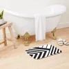 Bath Mats Black And White Geometric Lines Mat Rug Doormat Floor Carpet Home El Living Room Anti Slip