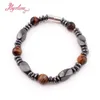 Natural Hematite Stone Beads Braclet for Men's Women's Valentine's Day Fashion Jewerly Bracelets & Bangles Male Gift 7" Q0719