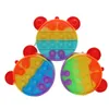 Fidget Toys Sensory Fashion Cartoon coin purse kid Push Bubble Rainbow Anti Stress Educational Children And Adults Decompression Toy Surprise wholesale
