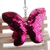 paillette Sequin Butterfly Key Rings Animal Pendant Keychain holder bag hangs fashion Jewelry