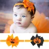 Baby hoofdbanden halloween boog hoofdband boutique meisjes pompoen schedel haar accessoires kinderen kinderen sjofele haarbands kha516