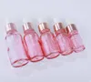 5-100ml powder purple essential oil bottle essence with rose gold drop tube