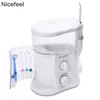 Nicefeel 1000ml Irrigatore orale elettrico Detergente per denti Cura del filo interdentale Acqua SPA con pressione regolabile + 7 pezzi Jet 220224