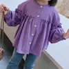 Spring Summer Long-Sleeved Top For Girl Japanese And Korean Style Blouses Shirts Blouse Girls 210528