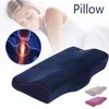 Ortopedisk minne kudde för nacksmärta Nackskydd Slow Rebound Memory Foam Pillow Health Care Cervical Neck Pillow Cover 211101