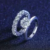 OEVAS Real 2 Carats Bridal Rings set Top Quality 100% 925 Sterling Silver Fidanzamento Wedding Party Fine Jewelry Regali 211217