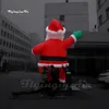 Outdoor Christmas Decorations Advertising Inflatable Santa Balloon 4m Height Xmas Character Red Blow Up Saint Nick For House Decoration