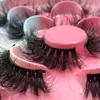 Ciglia di visone finto all'ingrosso Fluffy Crossed Dramatic Wispy Luxury Long Handmade False Lash Soft Volume Riutilizzabile 7 Pairs Lashes Pack