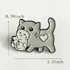 Cartoon Brooches The Mother Cat Catches Kitten Enamel Pins Children's Gifts Lapel Decoration Badge