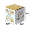 Eid Mubarak Party Hollow Candy Box Square Ramadan Moslim Islamitische Bruiloft Candy Gunsten Tas Jja12410