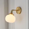 Duvar lambası cam topu iç led ışıkları banyo aynası merdiven ışığı nordic modern aplik ile çekme zinciri switch305i