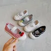 Cute Toddler Girl Shoes Plaid Dots Stars Solid Casual Canvas Shoes Kids Soft Sole Comfortable Children Baby Shoes 210713