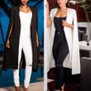 Moda Blazer Cape Coats Manto Sólido Mulheres Outerwear Long Jaqueta Terno Plus Size X0721