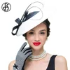 zwart -wit fascinator