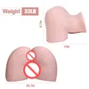 Masturbator med Big Ass för män Masturbation Vagina 3D Realistiska mjuka dubbla ändar Mögel Sex Toy Device Half Body Invertered Model Butt2873109