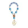 Muttertag Mama Silikon Handgelenk Keychain für Frauen Neue verlorene Schmetterling Hand-Perlen Armband Keyring C0114