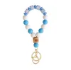 Moederdag Mama Silicone Pols Sleutelhanger voor Dames Nieuwe Lost-Proof Butterfly Hand-Beaded Bracelet Sleutelhanger