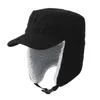 Uomo Donna Morbido pile Cappelli invernali caldi Sherpa foderati con visiera Paraorecchie antivento D0LB Cappellini da ciclismo Maschere