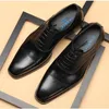 Marka Tam Tahıl Hakiki Deri Iş Erkekler Elbise Ayakkabı Retro Oxford AB Boyutu 38-47