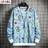 SFABL Mode Hand gedruckt Pullover Hoodies Streetwear Männer Casual Harajuku Hoodie Herren Hip Hop Hipster Männlich Sweatshirt Tops Mann 210728