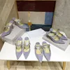 Элегантные дизайнерские женские одежды для обуви высокие каблуки Bing Slippers Sandal