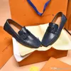 L5 21SS 38 Model Siyah Mavi Haki Ayakkabı Erkek Loafer Hakiki Deri Erkekler Elbise Ayakkabı Tasarımcı Düğün Resmi Boyutu 38-46
